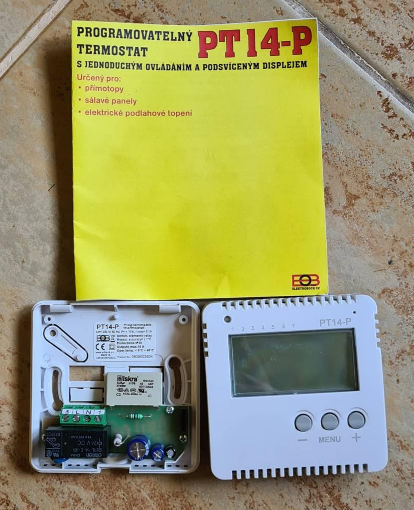 PT14-P Prostorový prog. termostat pro ovl.el. topení - Ele