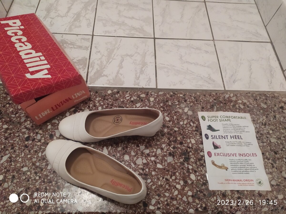 Nové luxusní dám.boty Piccadilly-Brazílie, bílé, nové, levně