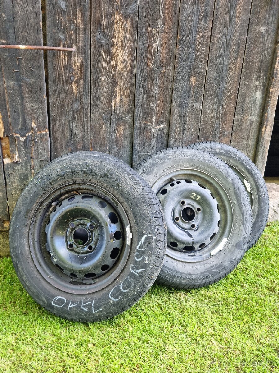 Plechové disky + pneu Opel Corsa 155/80 R13