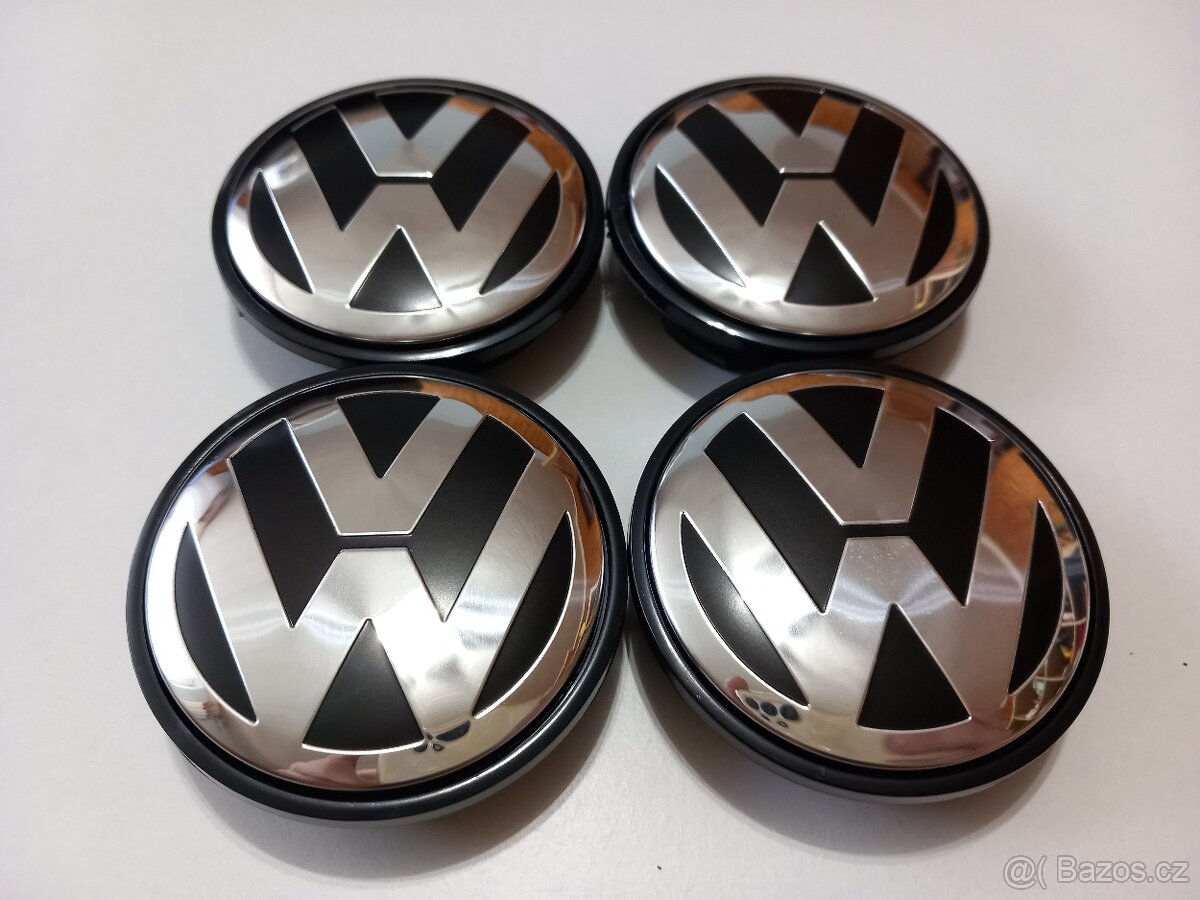 Středové krytky Vw, 56x52mm chrom logo