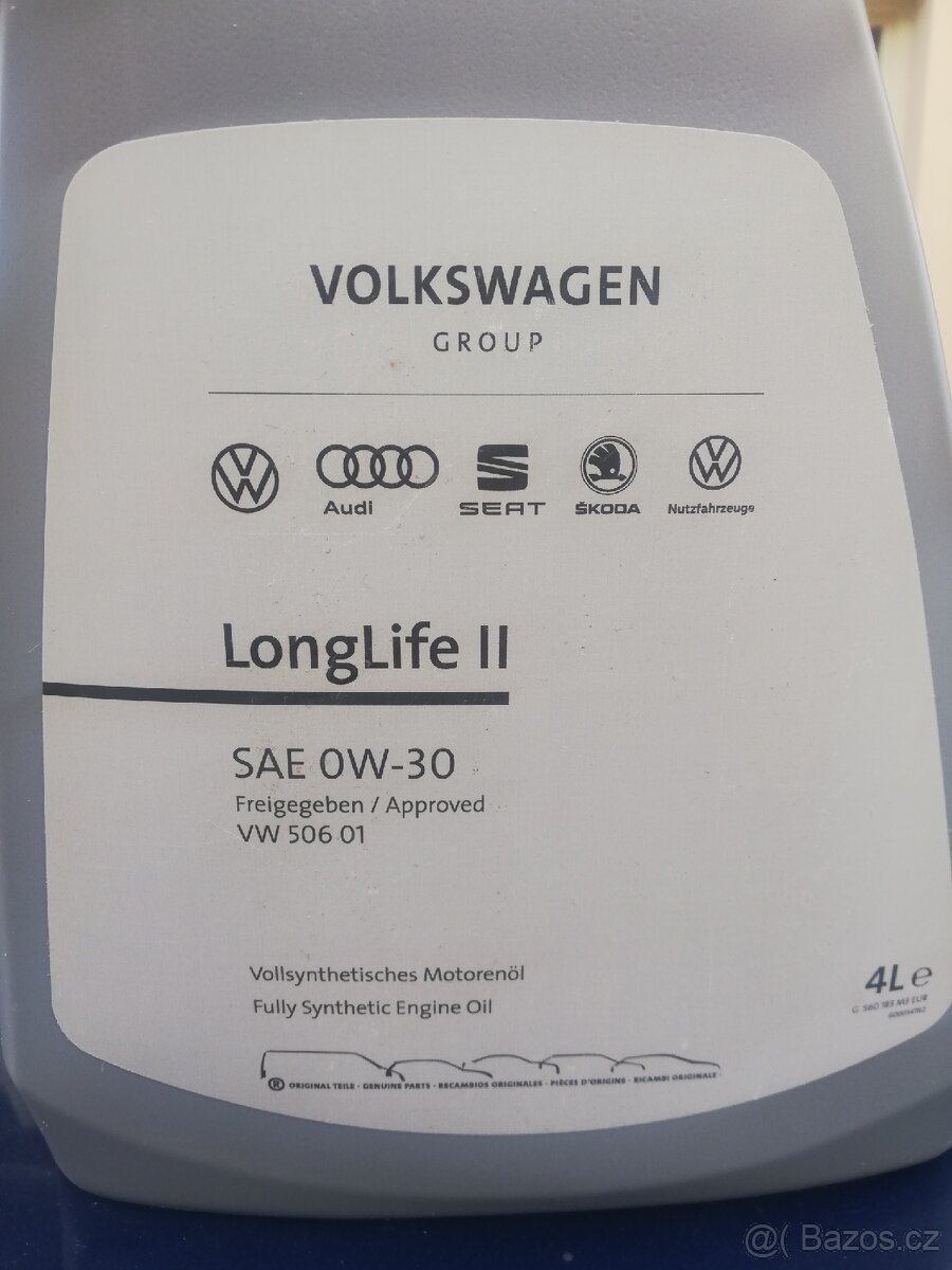Motorový olej Škoda, VW specifikace 506.01