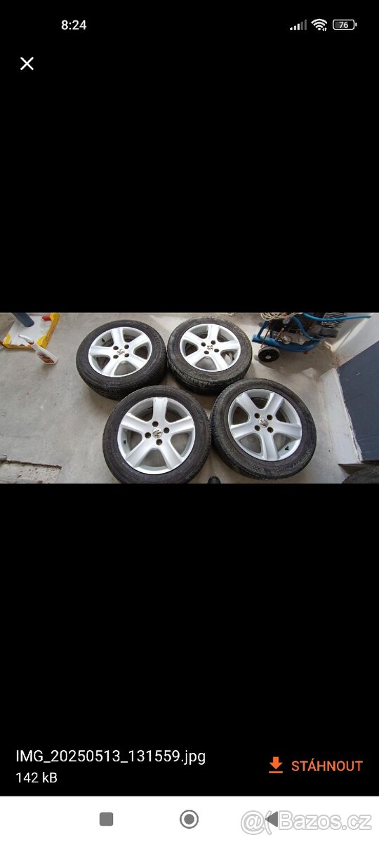 Disky včetně pneumatik Peugeot 307