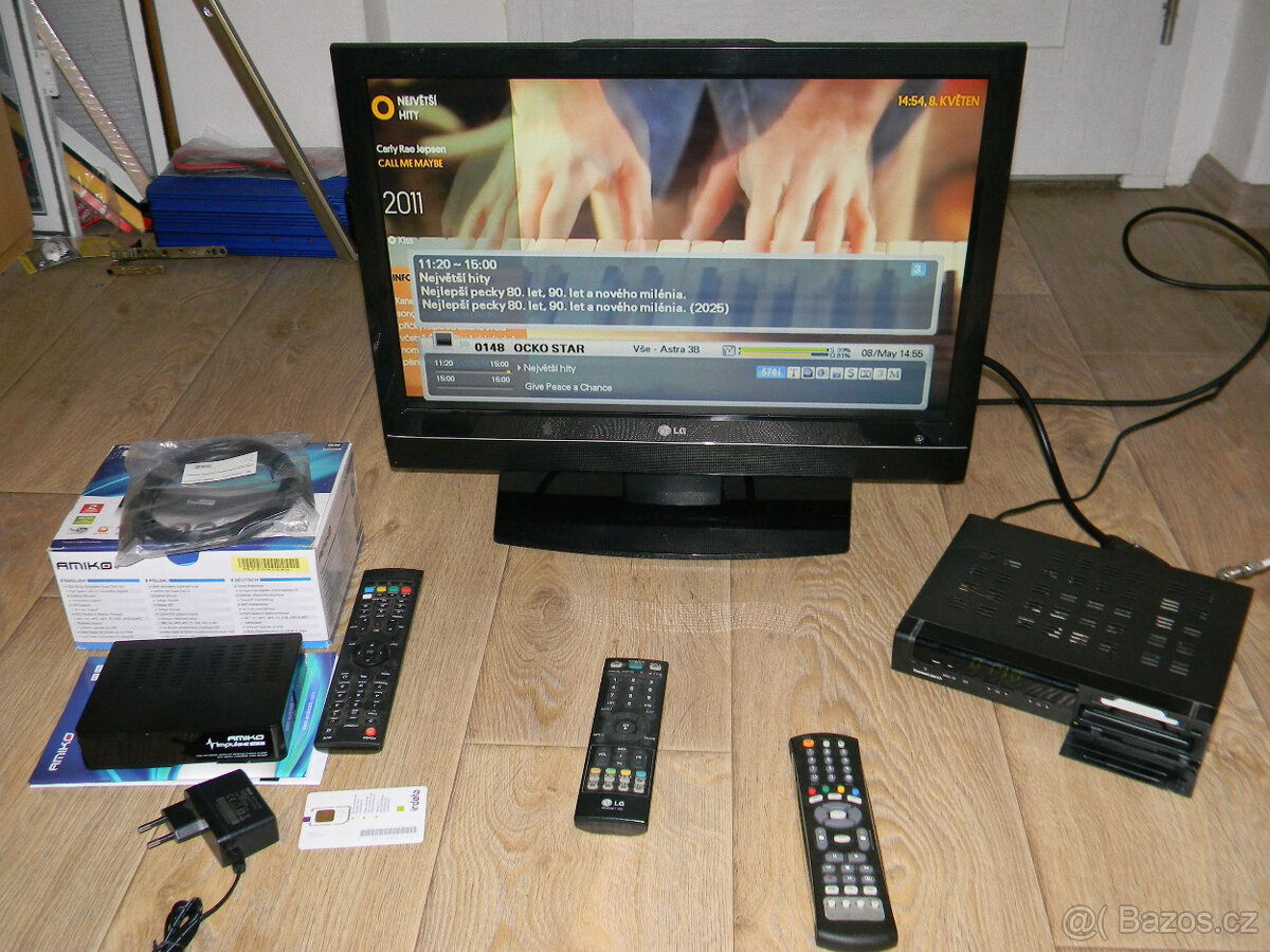 TV LCD LG + 2ks Satelitní přijímač, Skylink karta