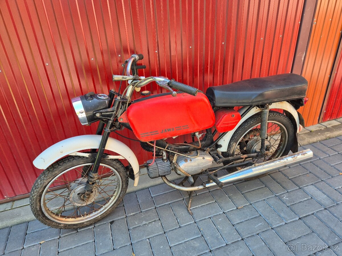 Jawa 23 Mustang bez TP, červený, původní lak 2.