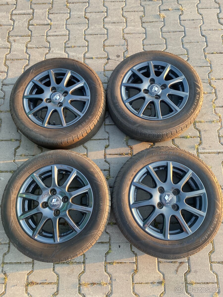 Alu kola Rial 14" 4x100 sada s pneu