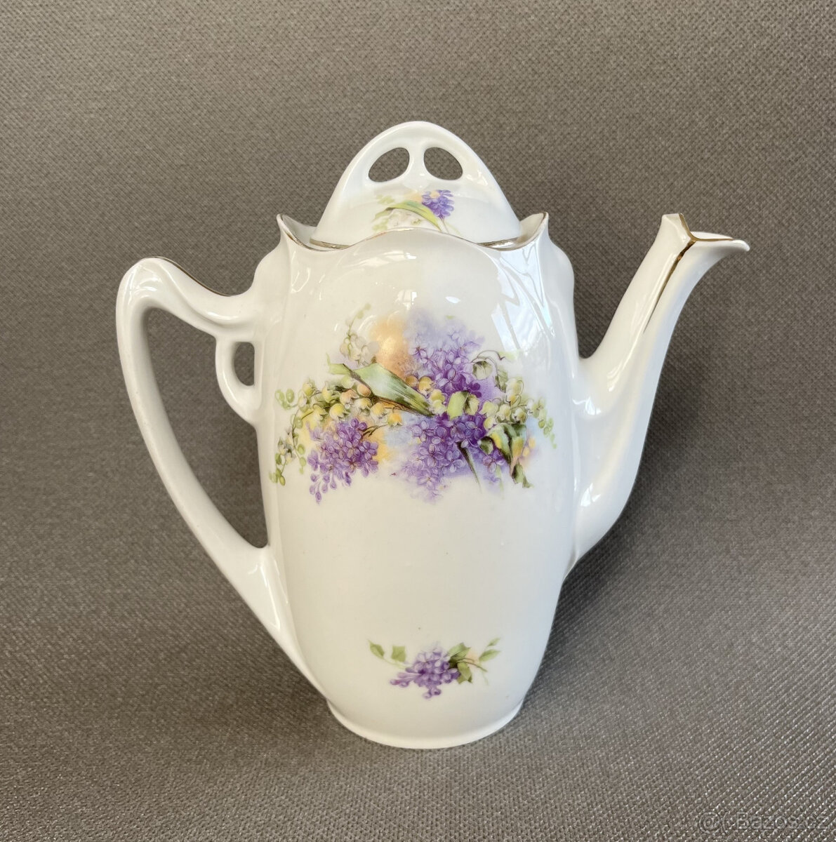 Starožitná secesní konvice 1.1l 19. století, Loket