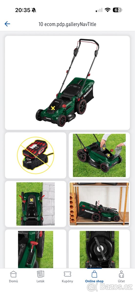 PARKSIDE® Aku sekačka na trávu PRMA 40-Li D2