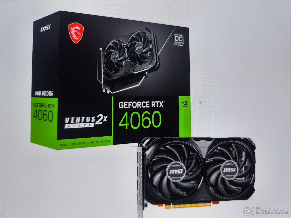 Grafická karta MSI GeForce RTX 4060 Ventus 2X Black 8G OC