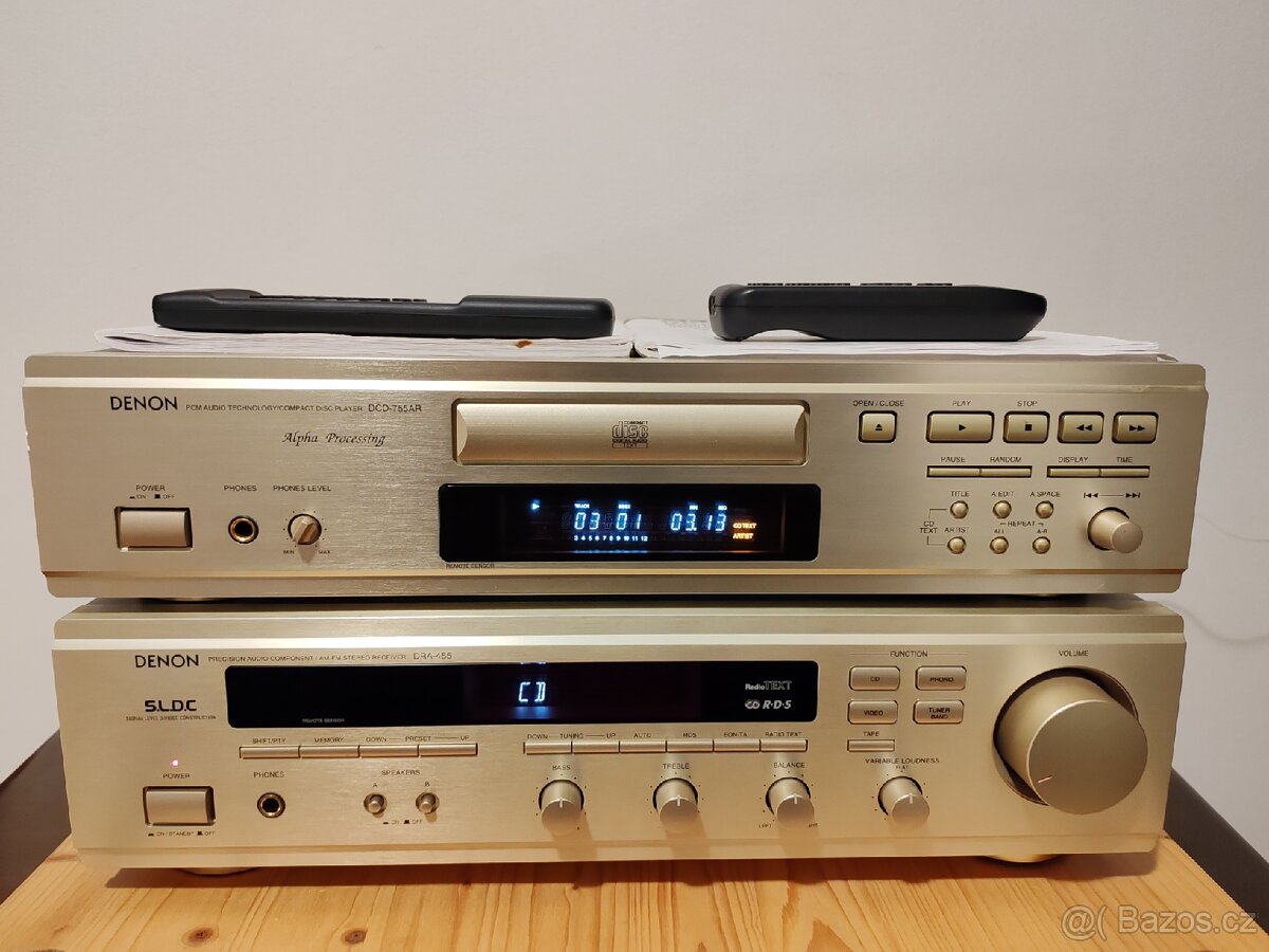 RECEIVER DENON DRA-455 + CD DENON DCD-755AR