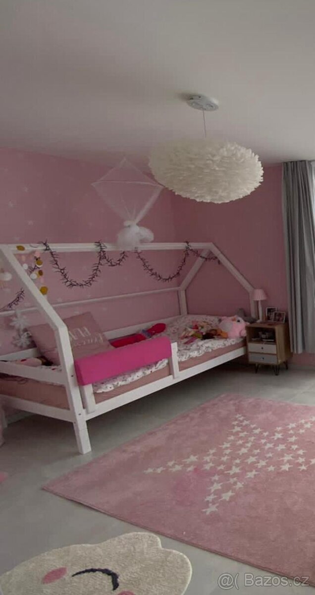Dětská postel domeček Benlemi TERY s bočnicí 200 x 90 cm