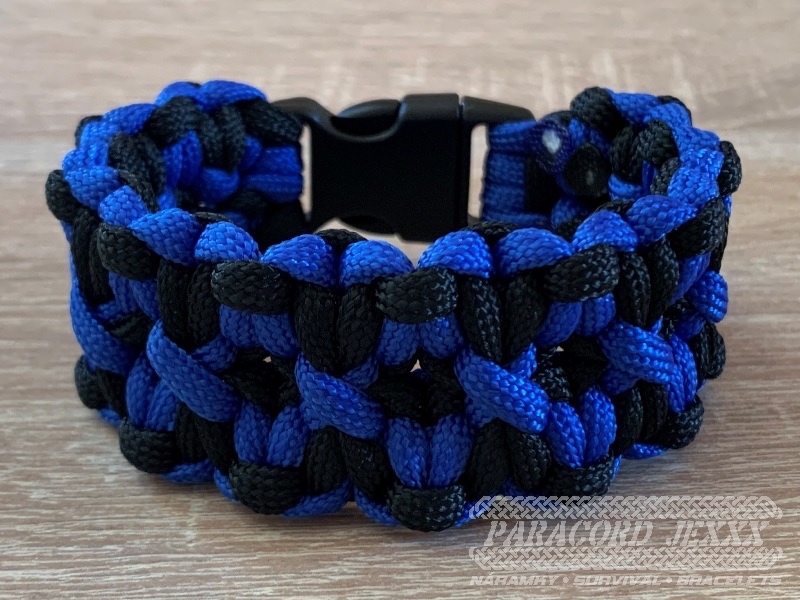 PARACORD náramek (18 cm) blue - black