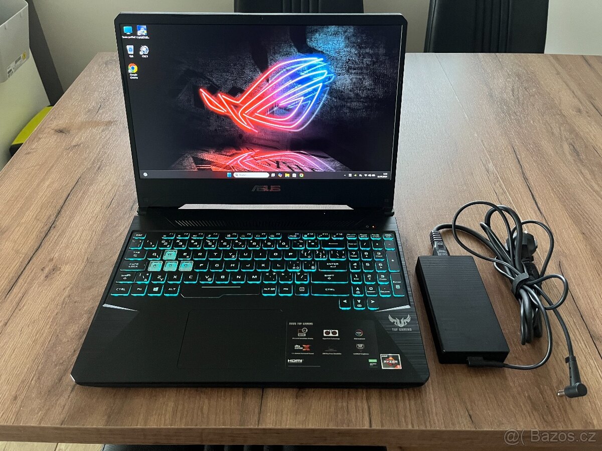 HERNÍ Asus GTX 1650-RGB-Ryzen5 8x3.7GHz-15.6"FHD IPS-SSD