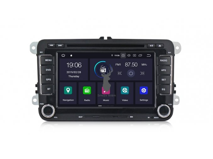 2DIN Android 12 VW 4GB RAM carplay/android auto záruka