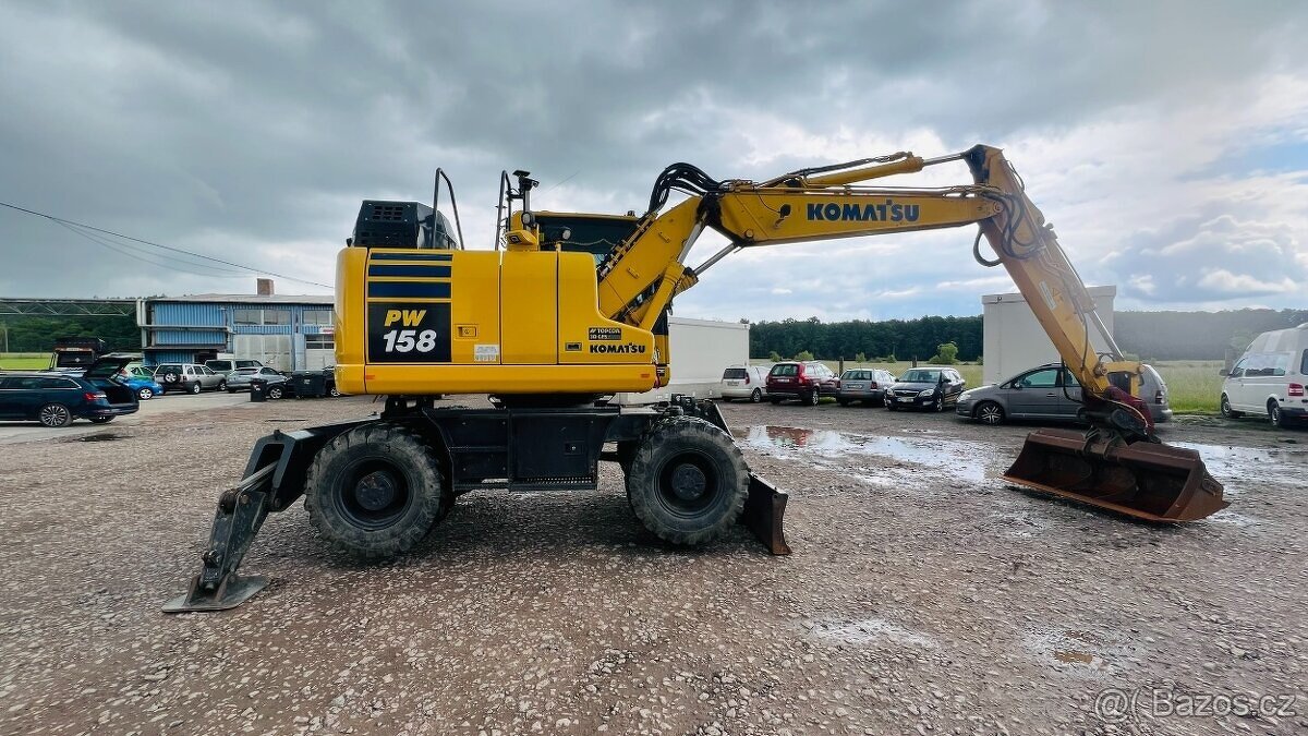 Kolové rýpadlo Komastu PW 158 - 2631 mth TOP STAV