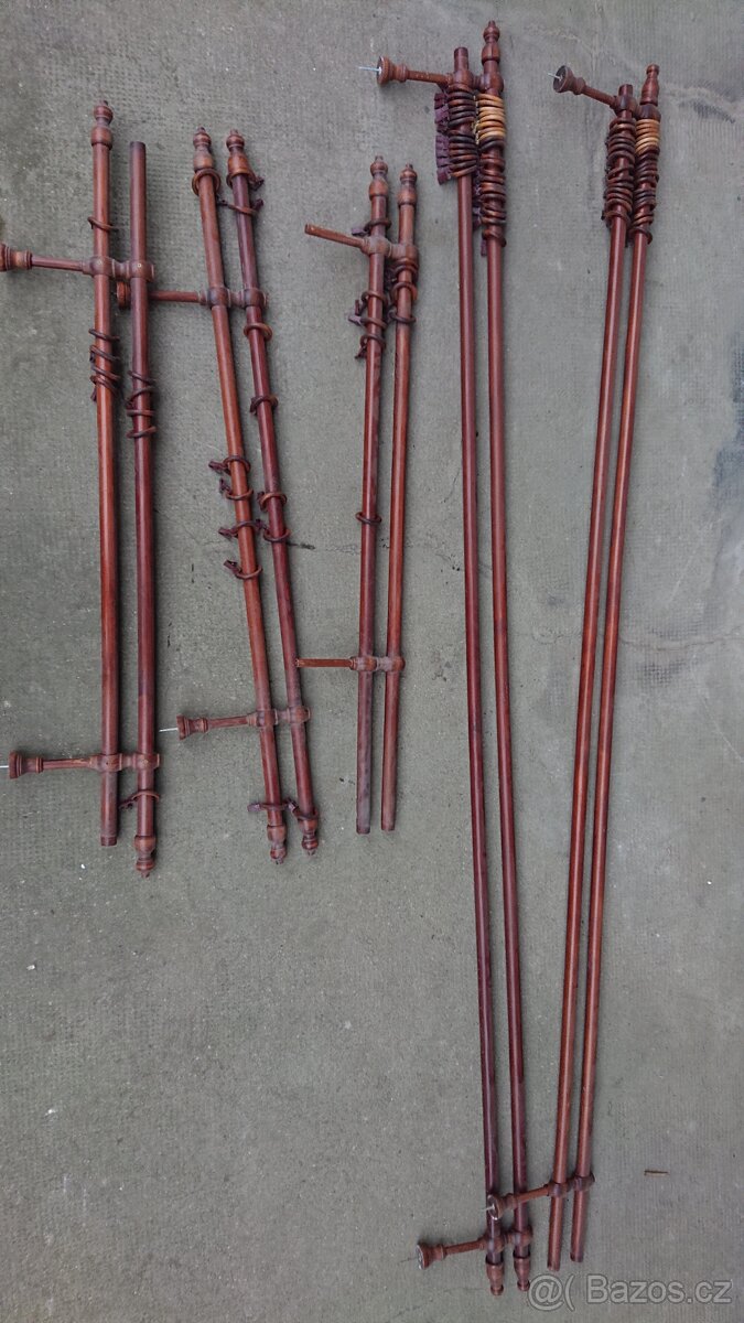 Dřevěné garnýže 120 a 240 cm