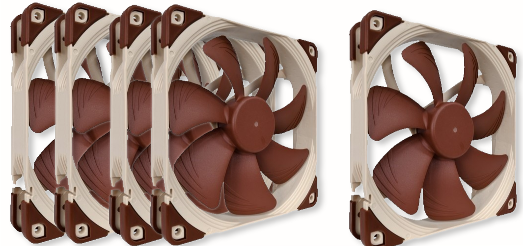6x Noctua NF-A14 FLX