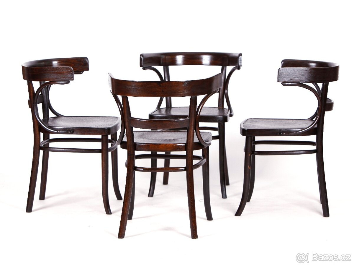 4x prvorepubliková křesílka, židle THONET
