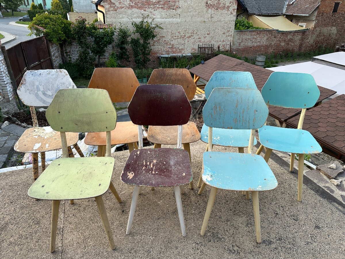 Designové RETRO židle BRUSEL - cena 300,- za kus