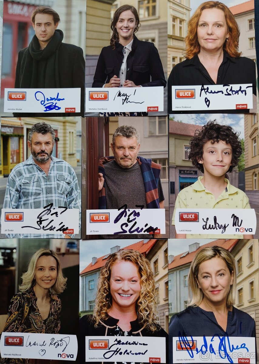 Prodám podpisové karty/autogram ULICE