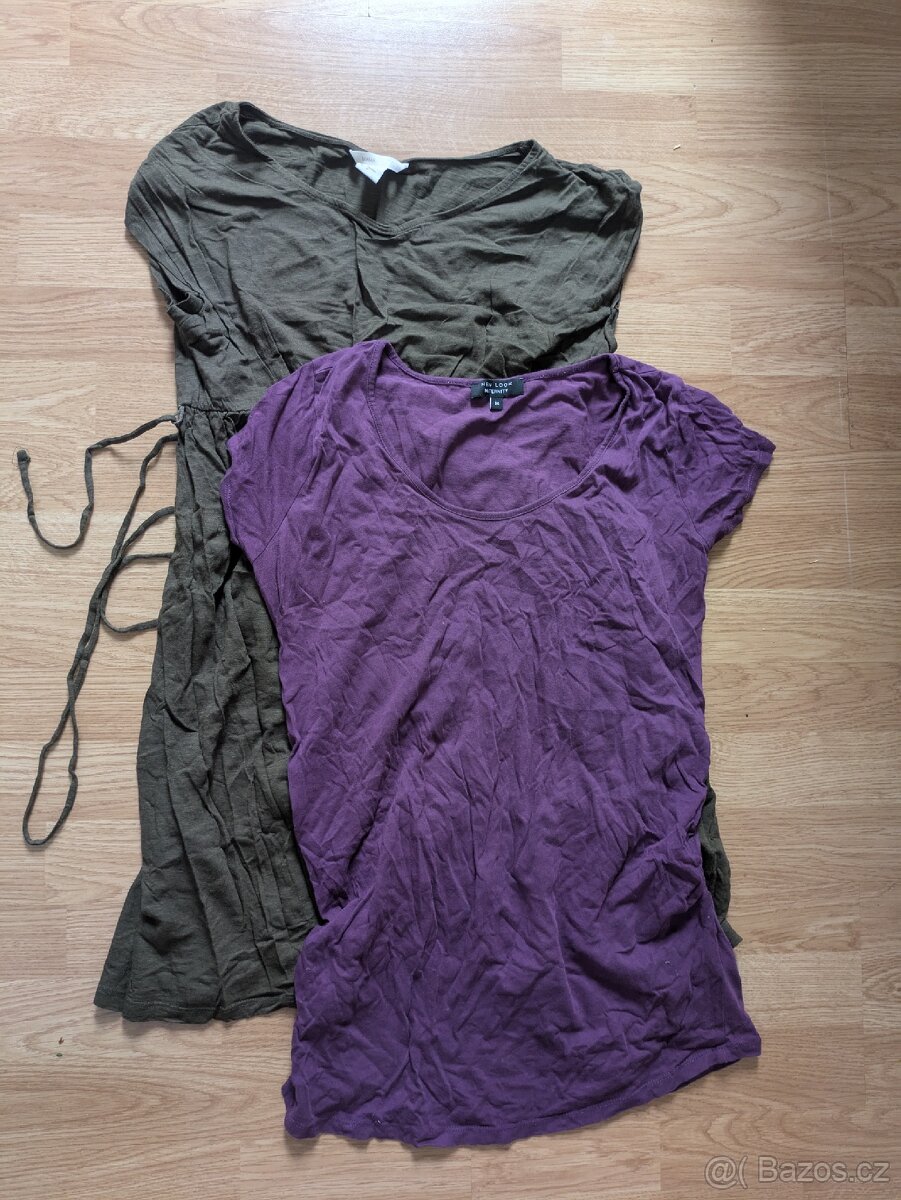 Těhotenské triko a kratší těhotenské šaty