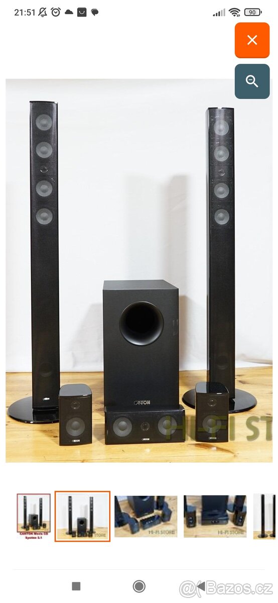 Domácí kino 5.1 Canton,receiver Denon