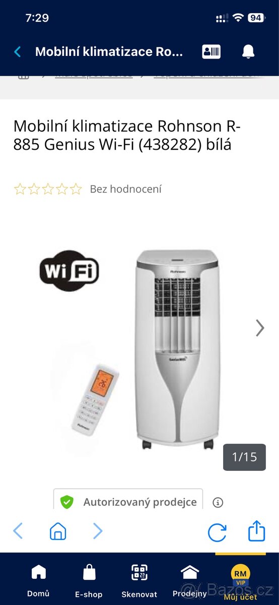 Mobilní klimatizace Rohnson R-885 Genius Wi-Fi