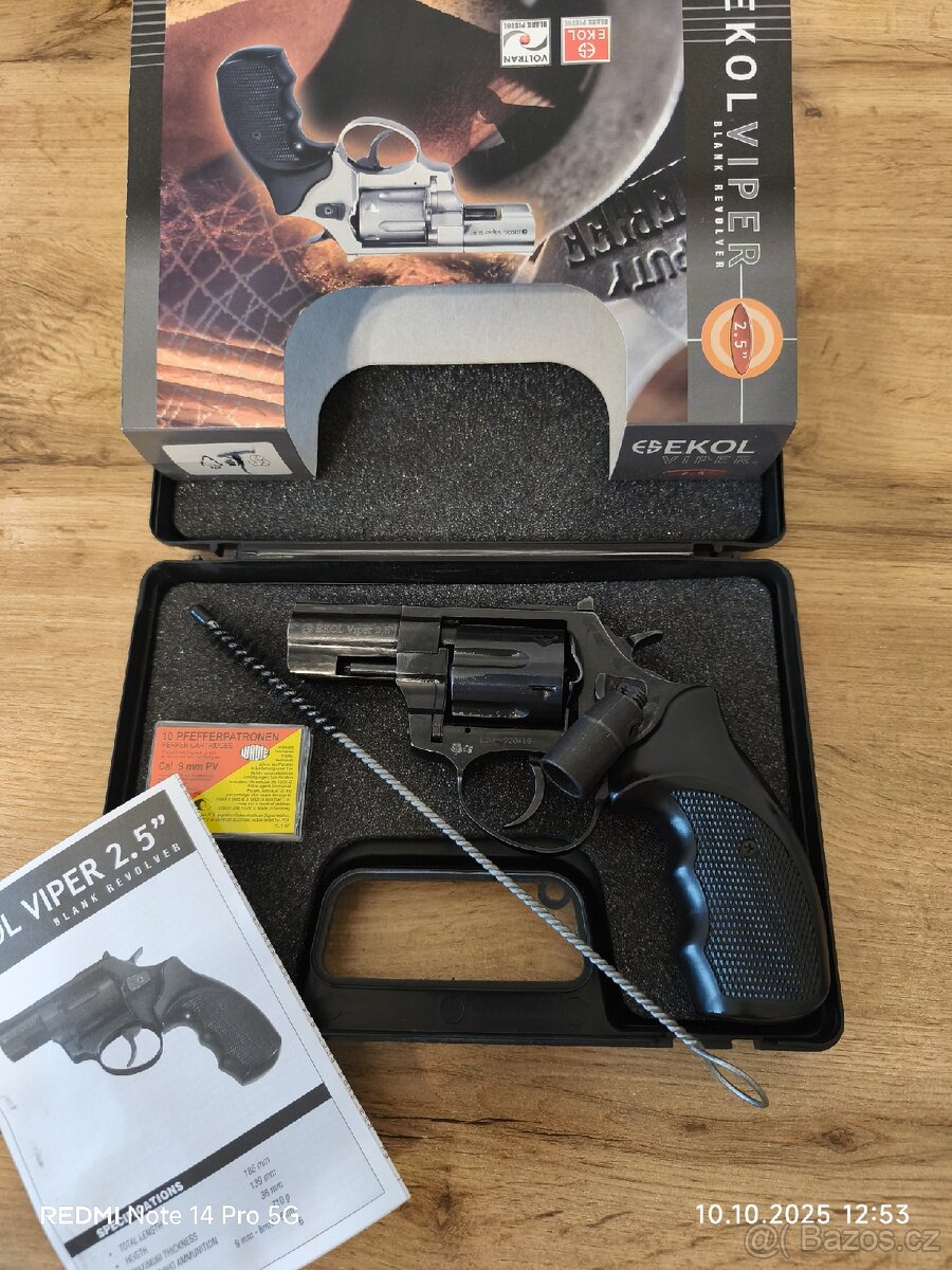 Plynový revolver Ekol Viper 2.5 ráže 9mm.