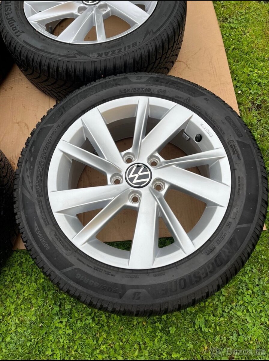 Alu originální kola VW golf 7, 5x112, 205/55 R16 ❄️