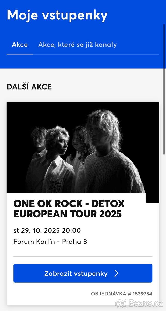 ONE OK ROCK VSTUPENKA