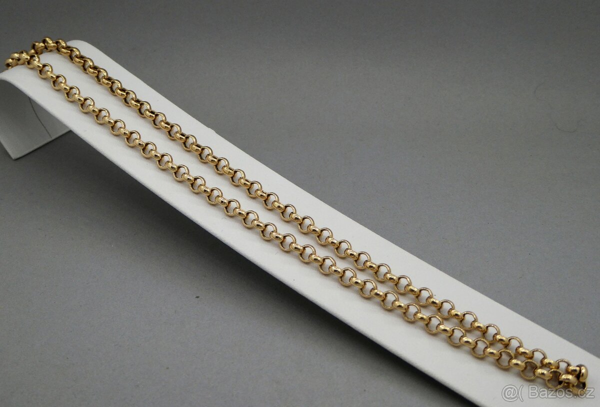 Kroužkový zlatý řetízek