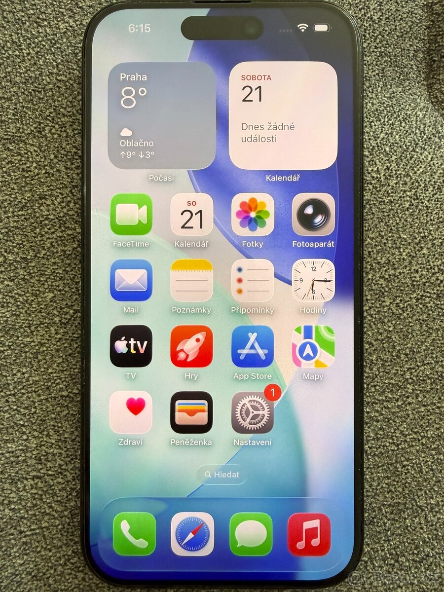Iphone 15 PRO modrý 256 GB