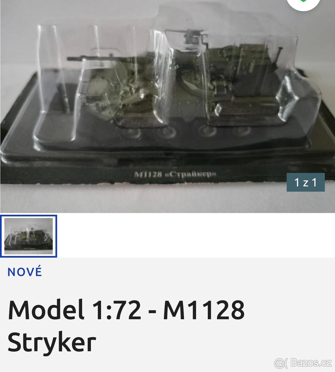 Modely tanků a jiné vojenské techniky 1/72
