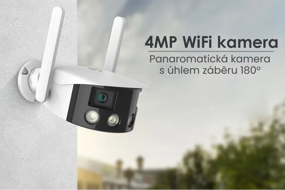 4MP 2K panoramatická 180° WiFi IP kamera