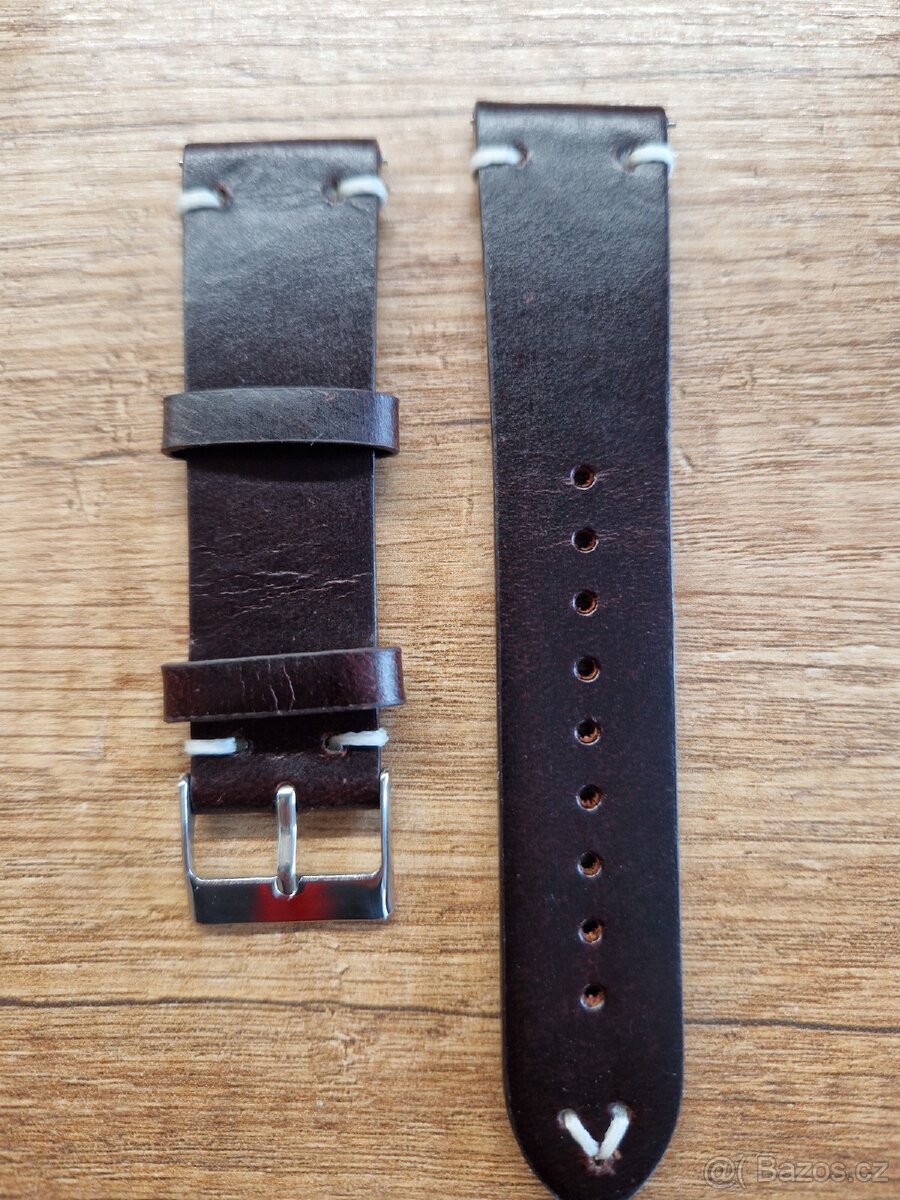 Pánský kožený řemínek na hodinky 22 mm.