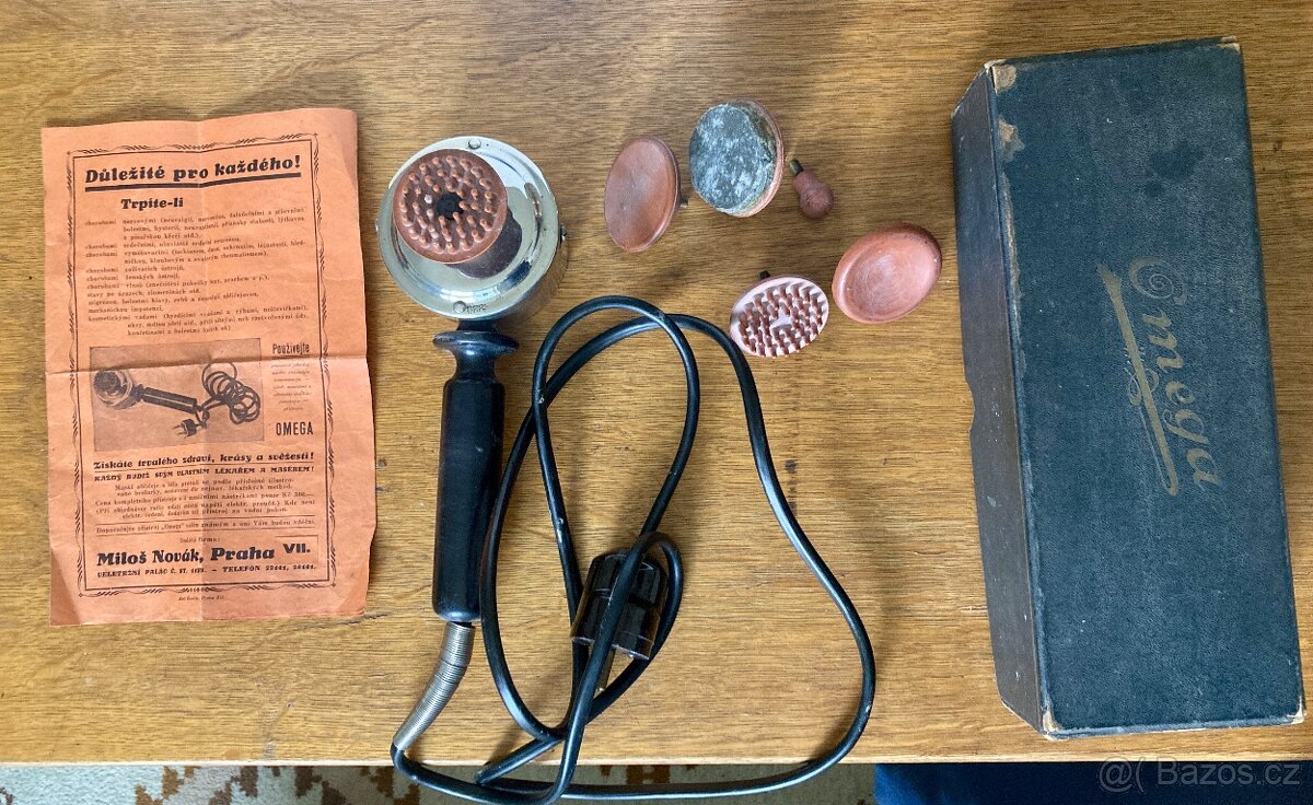 Starožitný masážní přístroj Omega