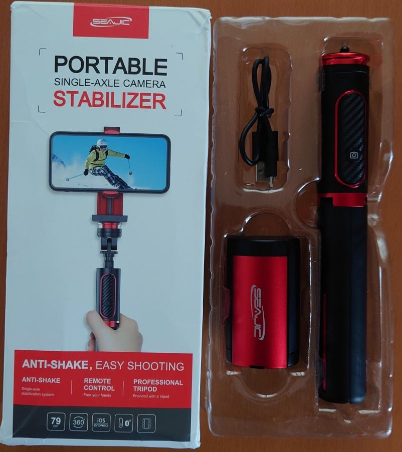 Selfie tyč s bluetooth ovl. a gyroskopem