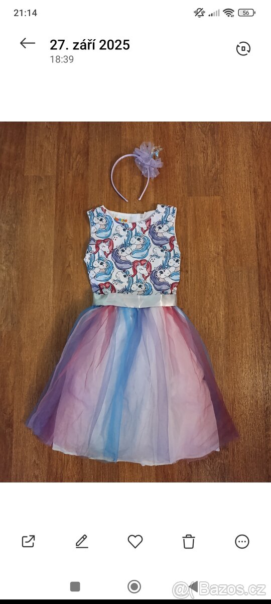 Šaty Unicorn - 122-128 cm
