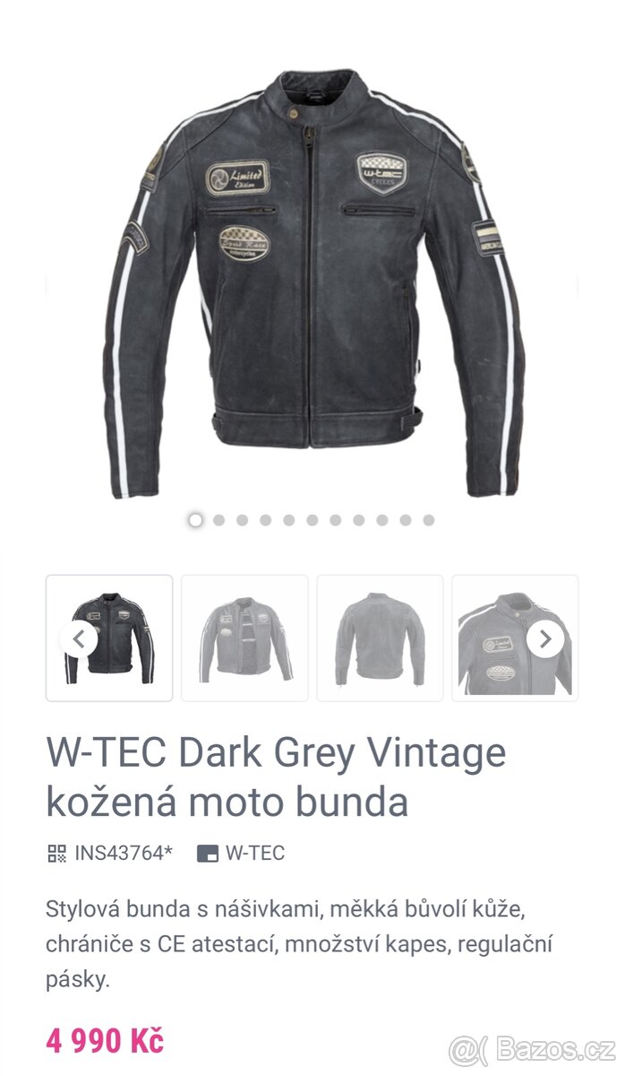 Kožená bunda na moto