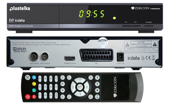 Predám DVB-T2 prijímač Zircon T3000 HD pre príjem Plustelky