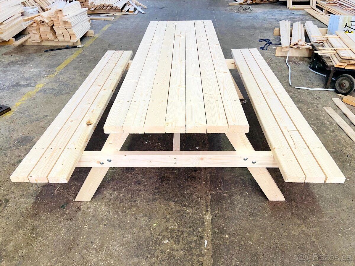 Pivni set 150 cm přirodni