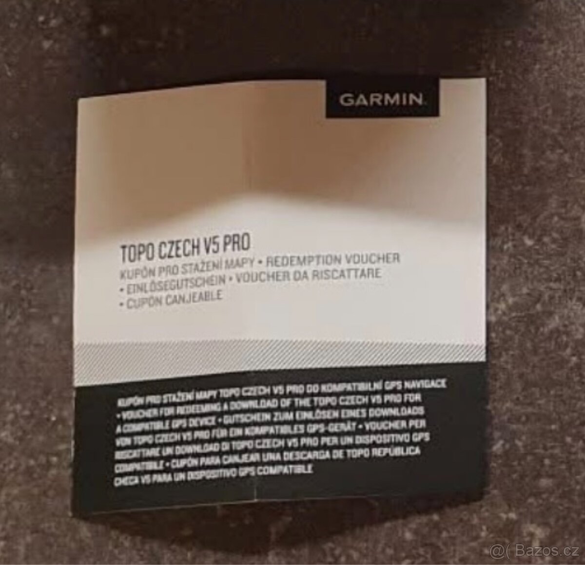 Voucher Garmin Topo Czech V5 Pro
