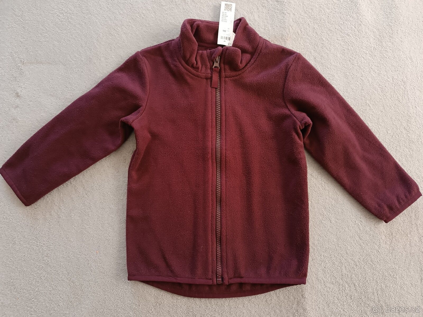 Flísová mikinka fialová/bordó, vel 86, Lindex
