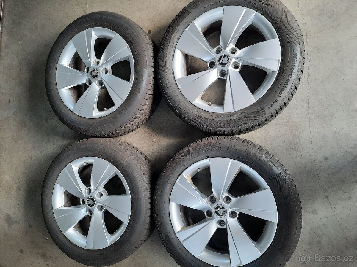 AL.kola 7Jx17H2 ET40 na zimní pneu.215/55R17vxl
