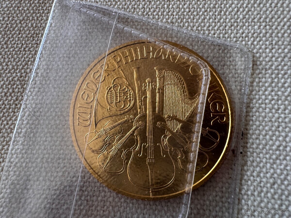 INVESTIČNÍ ZLATÁ MINCE WIENER PHILHARMONIKER 1 OZ
