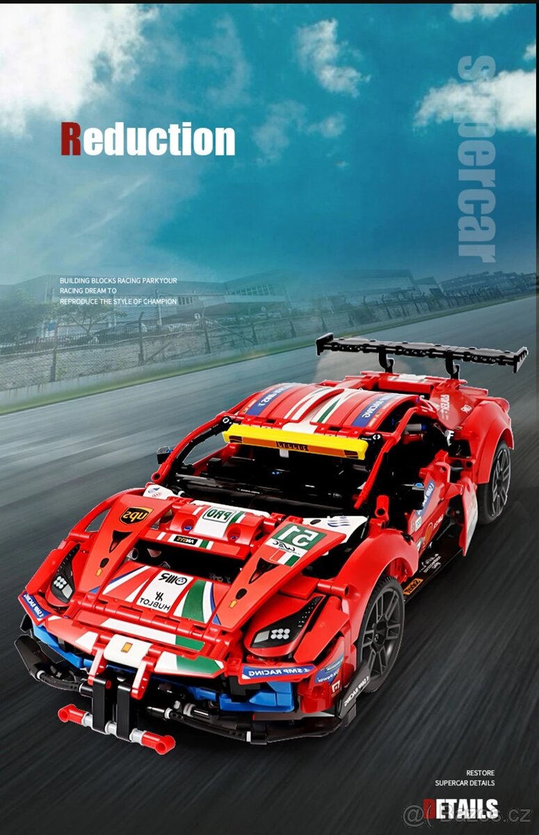 Stavebnice Ferrari GT 488 kompatibilní s LEGO
