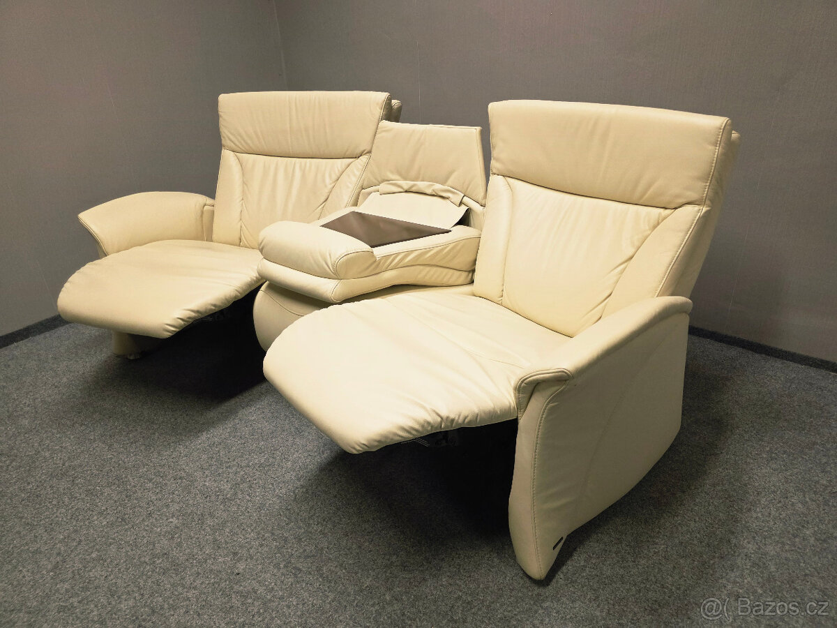 Nový polohovací gauč HIMOLLA 4010 kůže krém