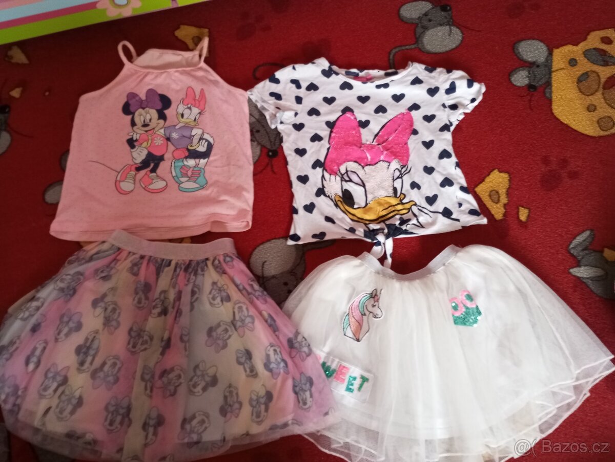 Sukně+ topy vel.122/128