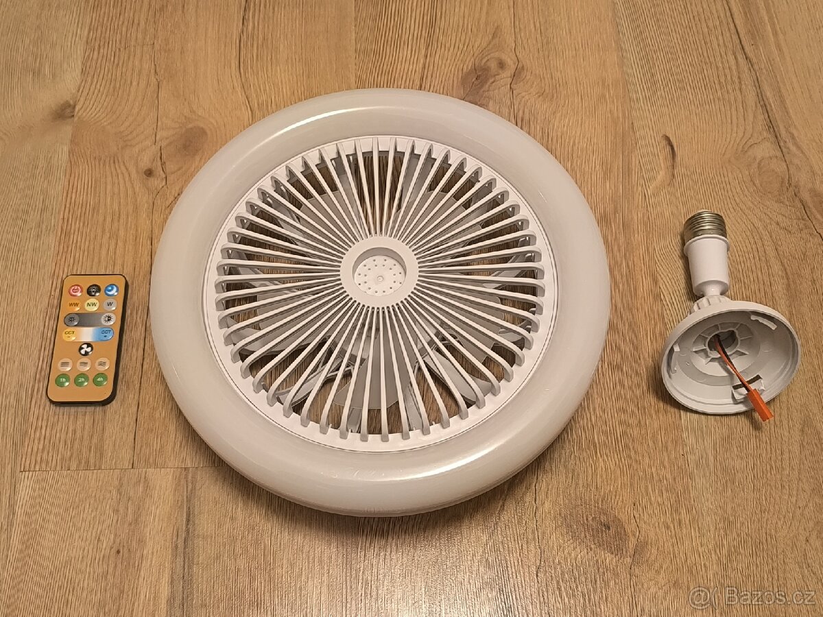 Stropní ventilátor a světlo 2v1