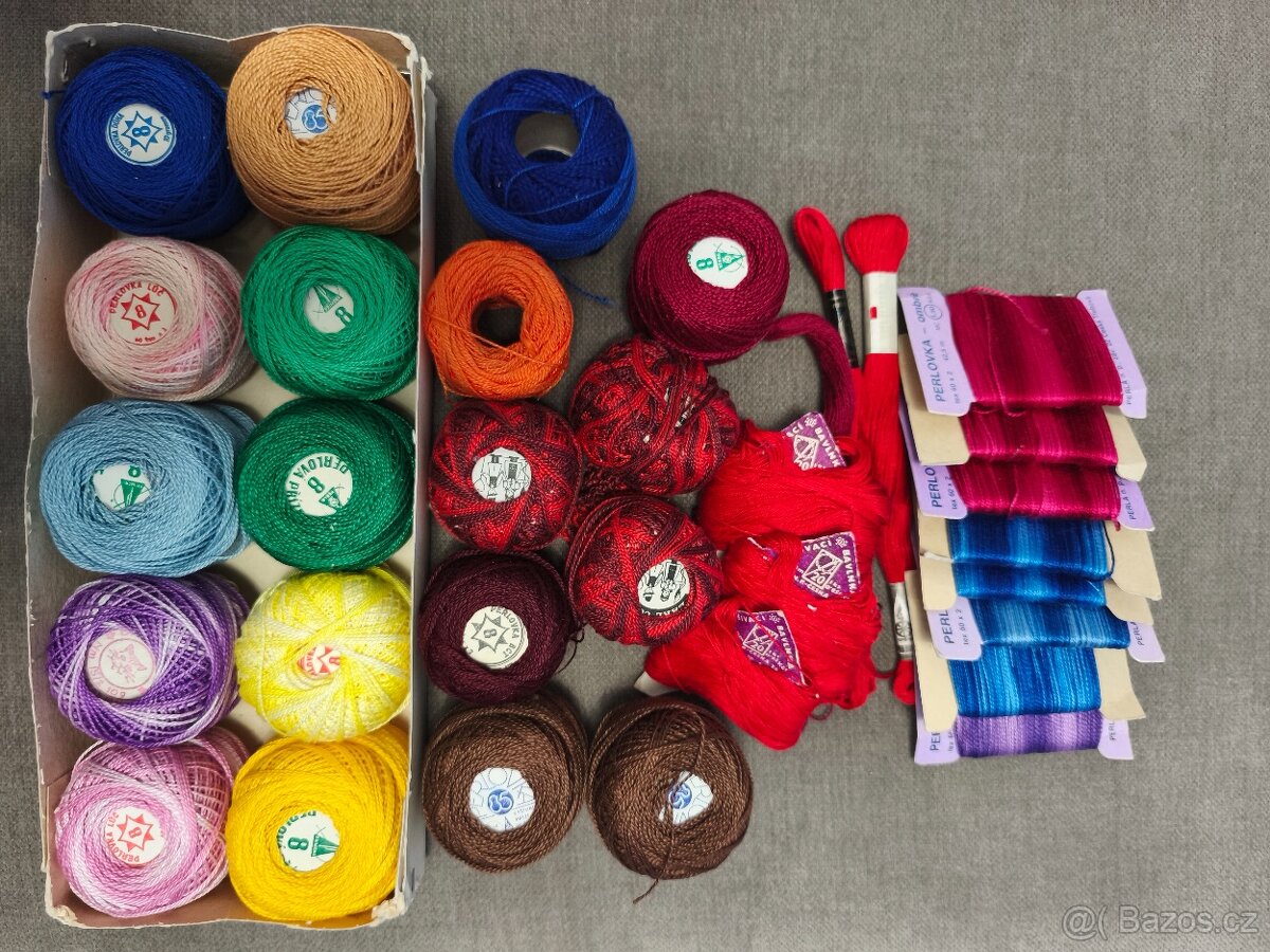 Perlovka příze, háček Prym