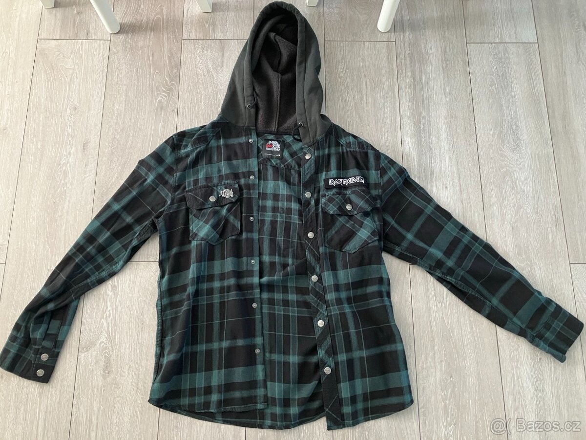 Košela Brandit Iron Maiden Checkshirt Sweathood